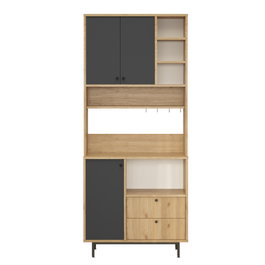 Hanah Home RE6-SA Armario Multiusos Roble y Antracita